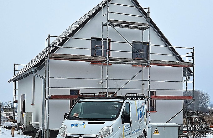 Haus im Rohbau,
 welches besichtigt werden kann - Hausbesichtigung Döbeln