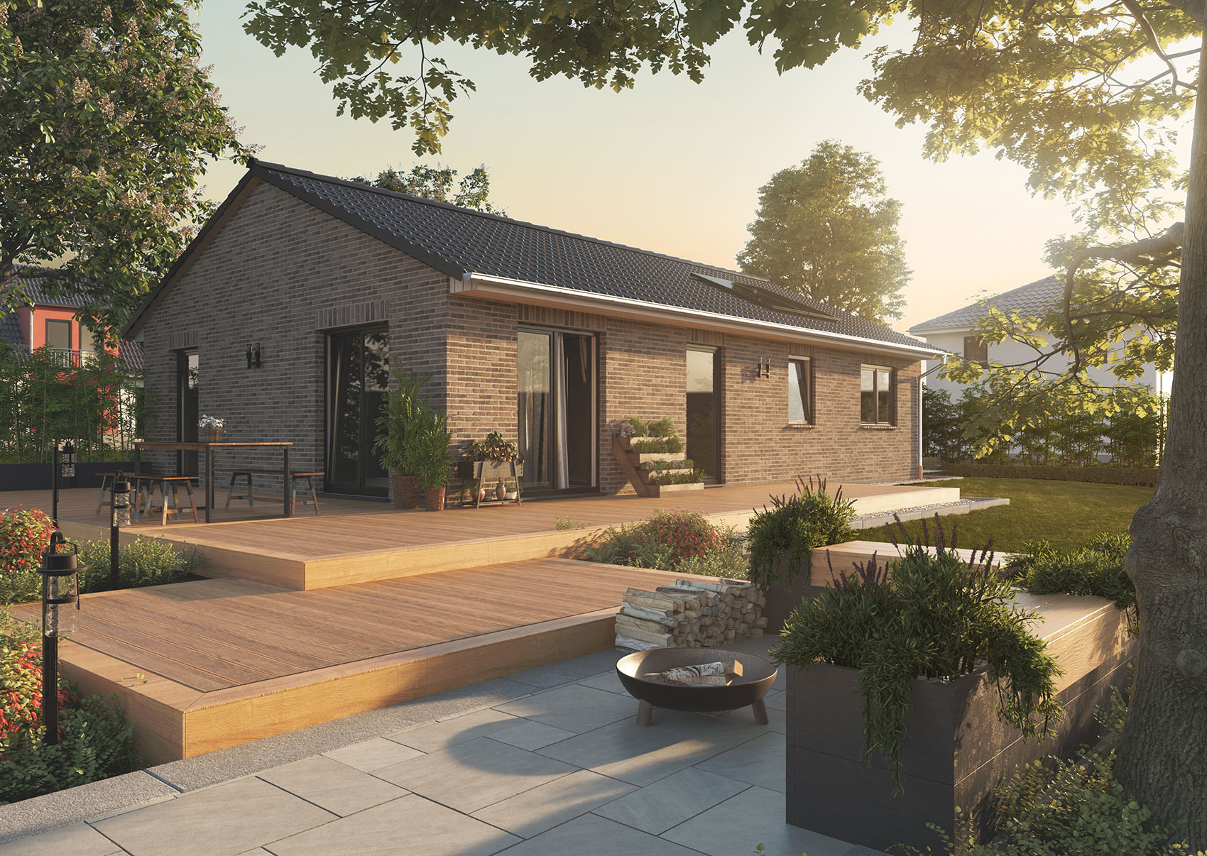 Bungalow von Town und Country - Massivhaus bauen