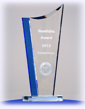 VQC Qualitätsadward 2013 - Der Pokal